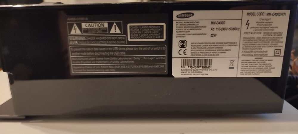 Microsistem Samsung MM-D430D/XN FARA BOXE