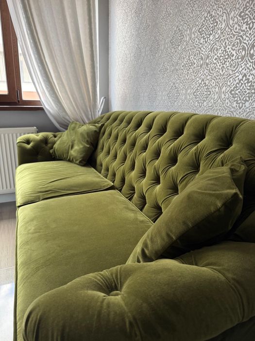 Canapea 2 locuri, 2 perne decor,stofa Mobexpert