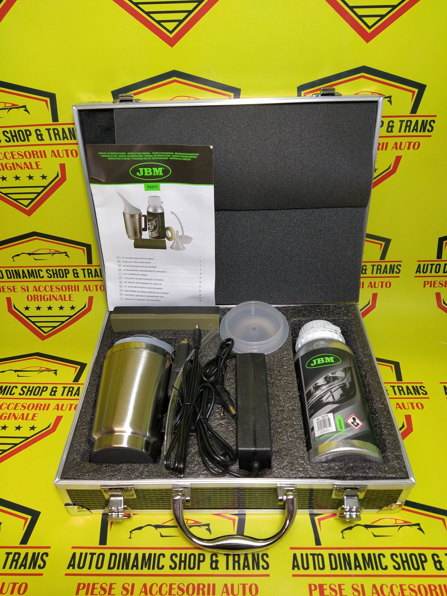 Kit restaurare faruri auto cu polimer lichid 600 ml  JBM  Nou  Sigilat