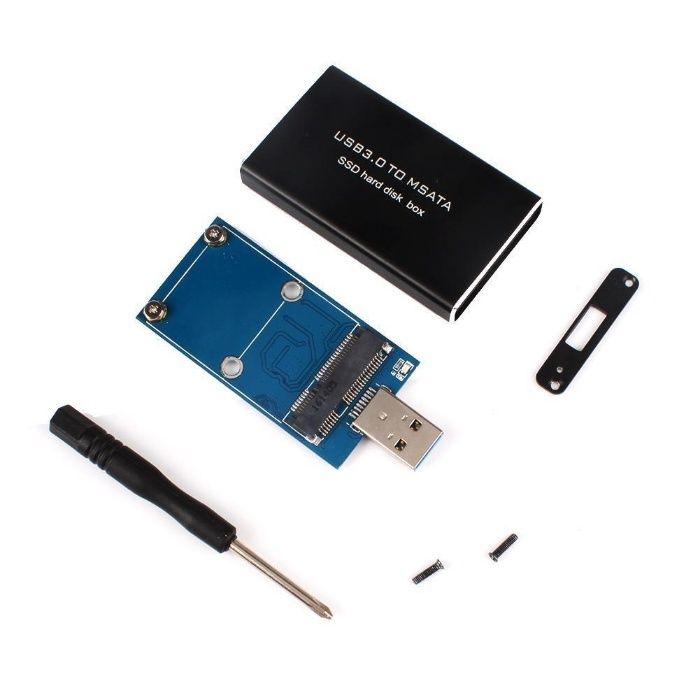 Adaptor SSD mSATA la USB 3.0 rack extern carcasa gen stick USB metalic
