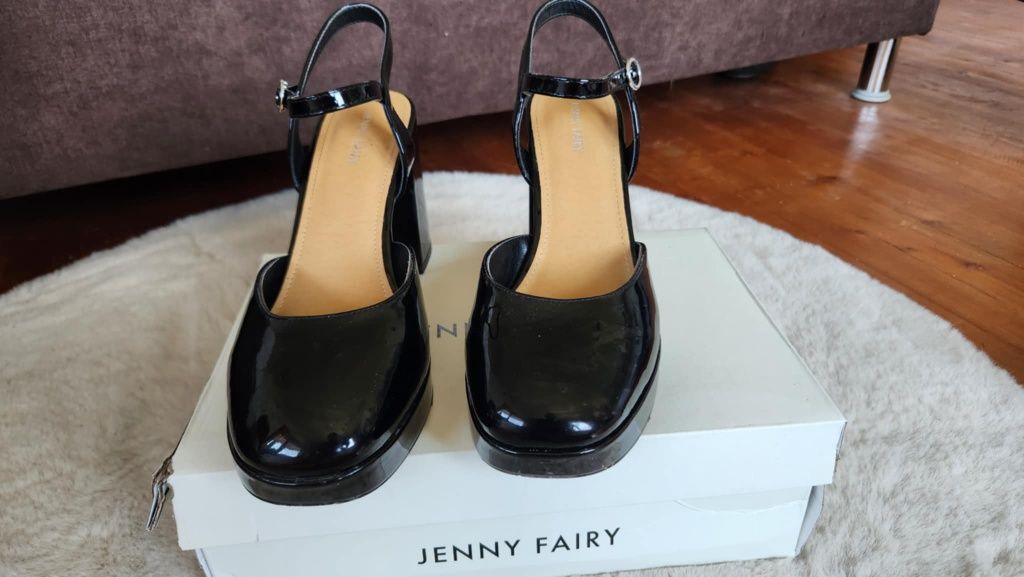 Елегантни обувки Jenny Fairy ЧЕРЕН