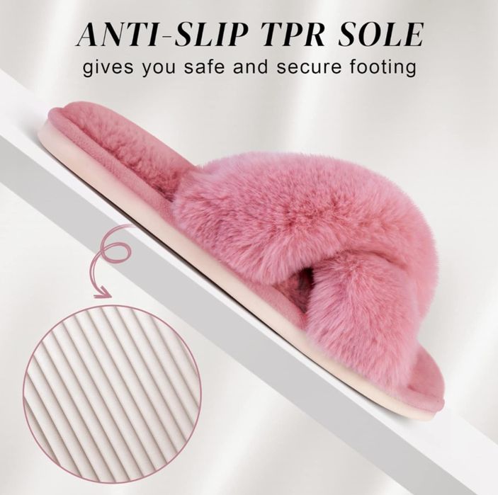 Papuci de damă fuzzy Jane Troides 38-39