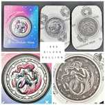 Set 3 oz monede argint 2023 – Samoa Mermaid Mother & Daughter ounce