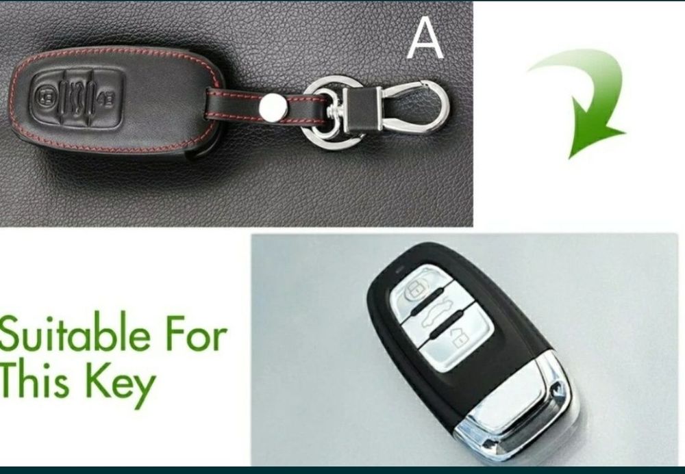 Husa piele pentru cheie Audi A1 A3 A4 A5 A6 A7 A8 Q3 Q5 Q7 TT