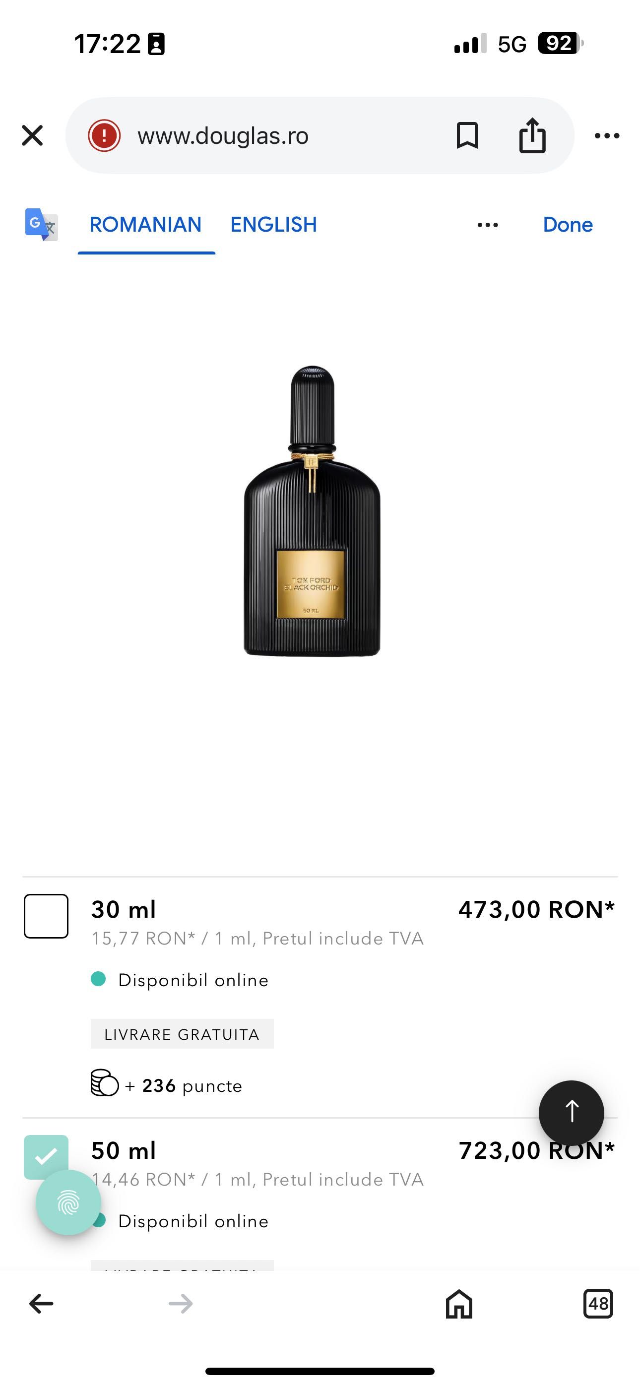 Apă de parfum Tom Ford, Black Orchid, , 50 ml, sigilat