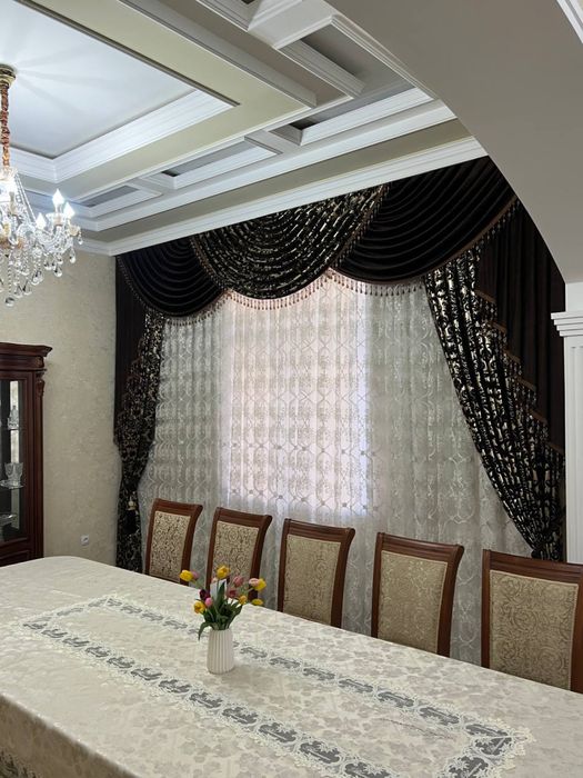 Turkiya matosidan tikilgan parda sotiladi tyuldan tashqari