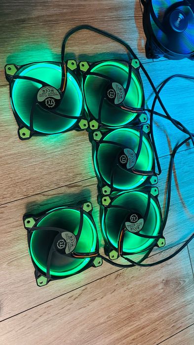 5x  Thermaltake RGB TT-1225 a1225l12s ventilatoare fan 120mm ca NOI