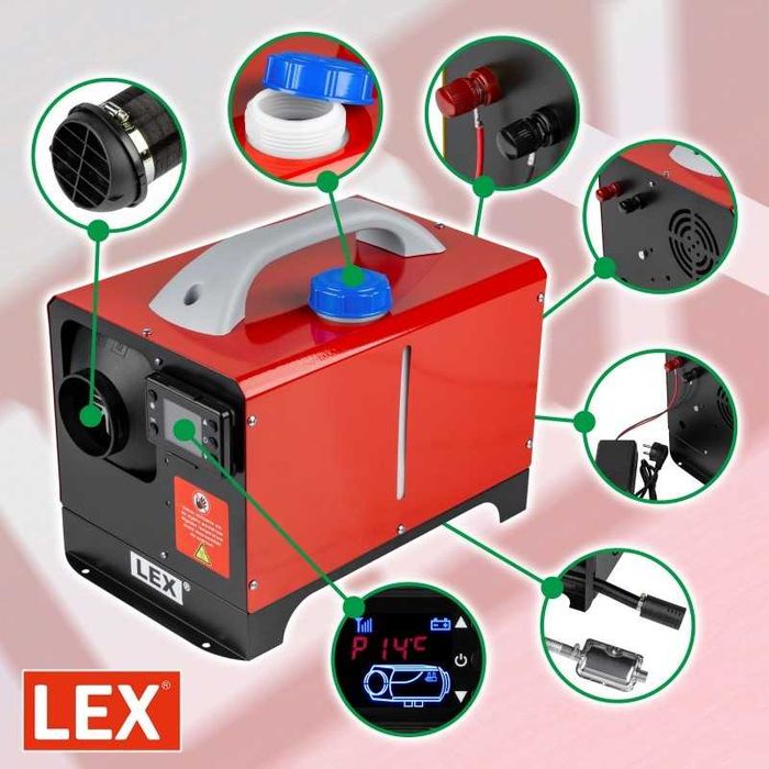 Sirocou Aeroterma motorina 8kW rezervor 5L, 220V/12V/24V telecomanda