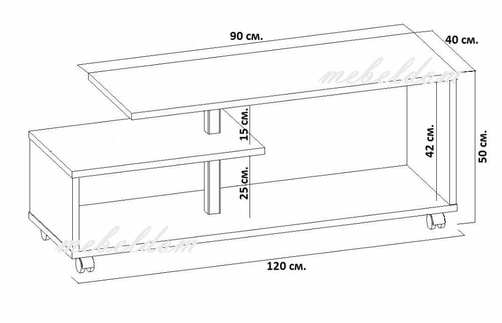 Тв шкаф или холна маса на колелца(код-3287)