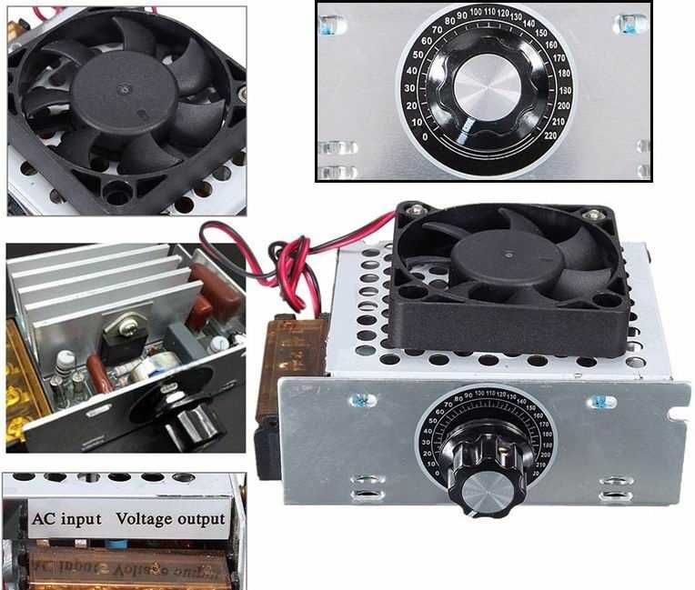 Variator voltaj 4000w 220V. regulator turatie motor curent alternativ