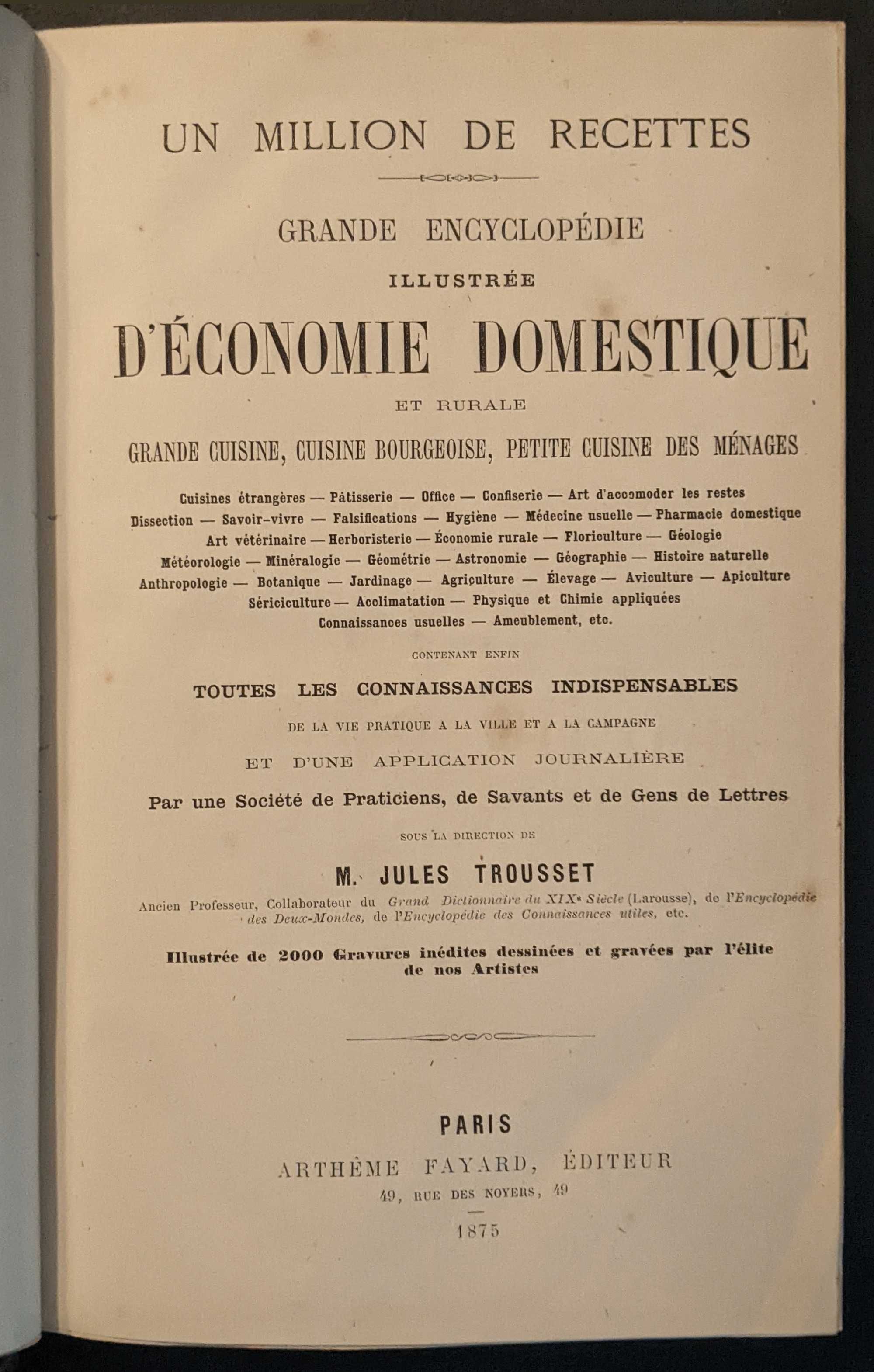 1875 Carte de GOSPODARIE 2700 pag 2000 ilustratii Legatura Piele Menaj