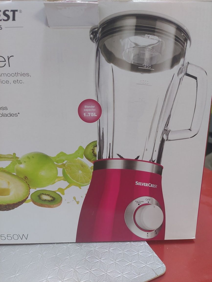 Blender cu vas sticla,maruntire gheata , 5 trepte putere,1.75 litri