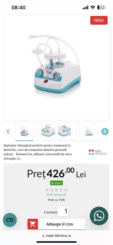 Aspirator chirurgical AL-01 Med Tehnica