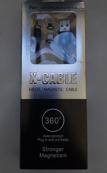 Держатель телефона и магнитный кабель (3в1)