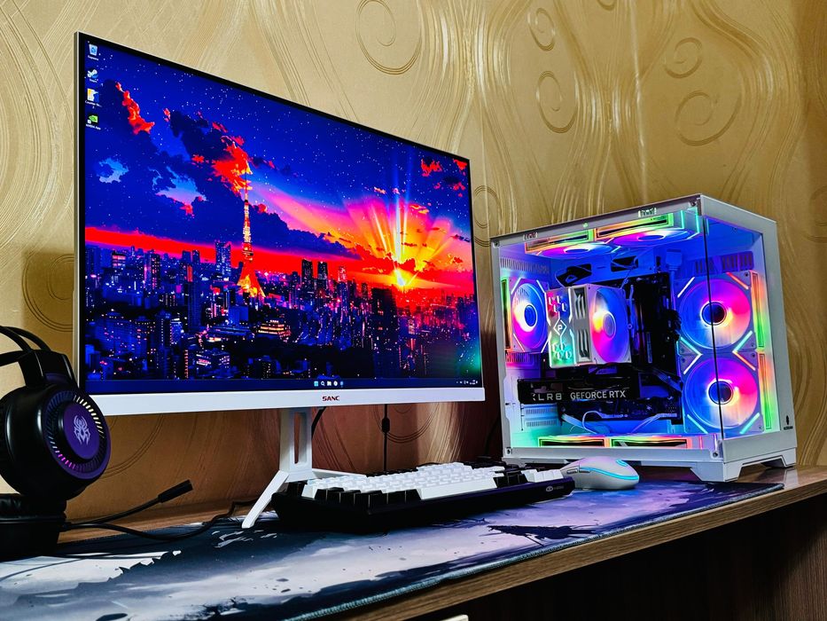 Мощный Игровой Компьютер с Монитором 2к 180 герц 27 дюймов КОМПЛЕКТ!!