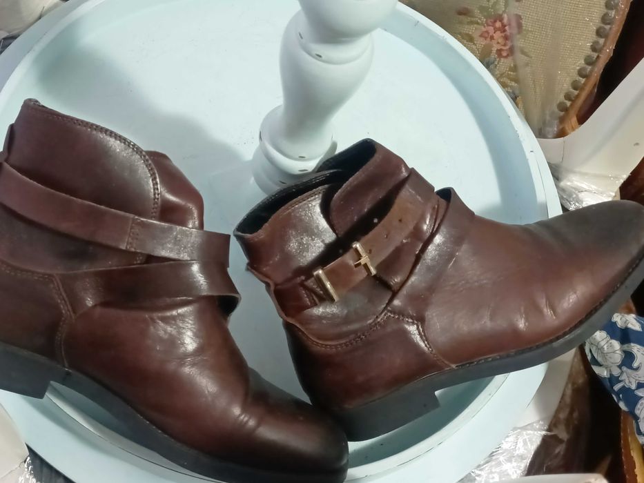 Cizme elegante piele Zara