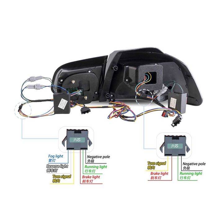 Комплект OLED стопове с динамични мигачи GTS style за ГОЛФ 6 Golf
