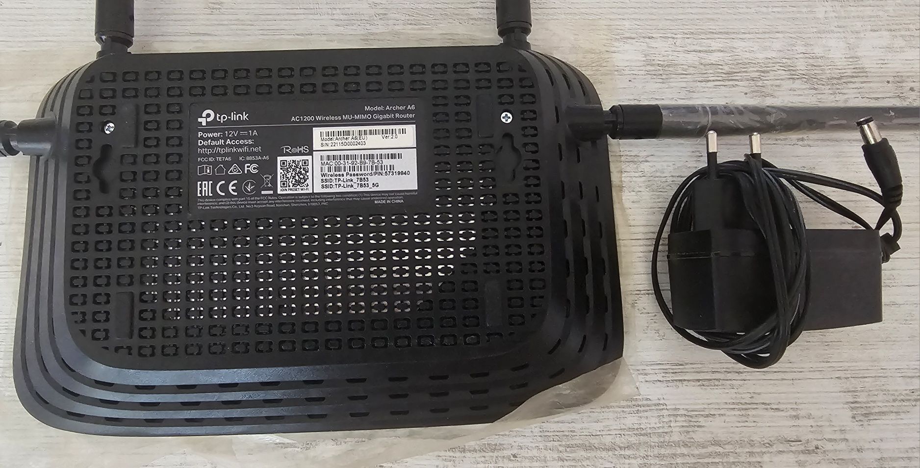 TP Link AC 1200 Archer A6 Gigabits