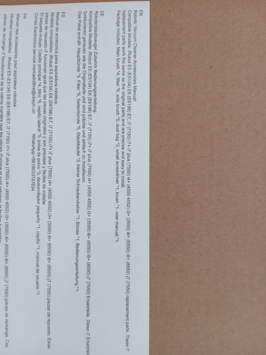 НОВ пълен комплект аксесоари и резервни части за iRobot Roomba E,I,J