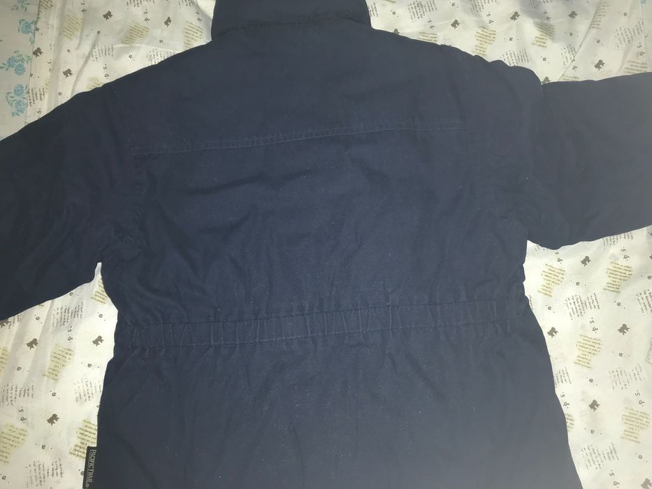 Куртка тёплая темно синяя на мальчика 5-6 лет