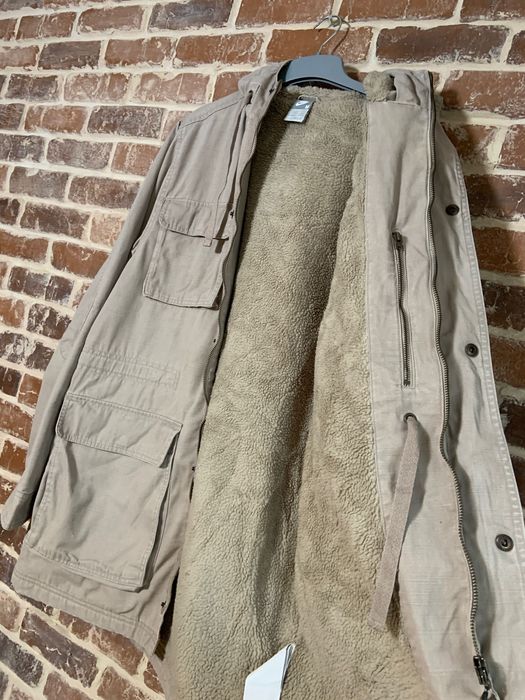 Geacă Nike crem marime M oversized fit L captusita blana