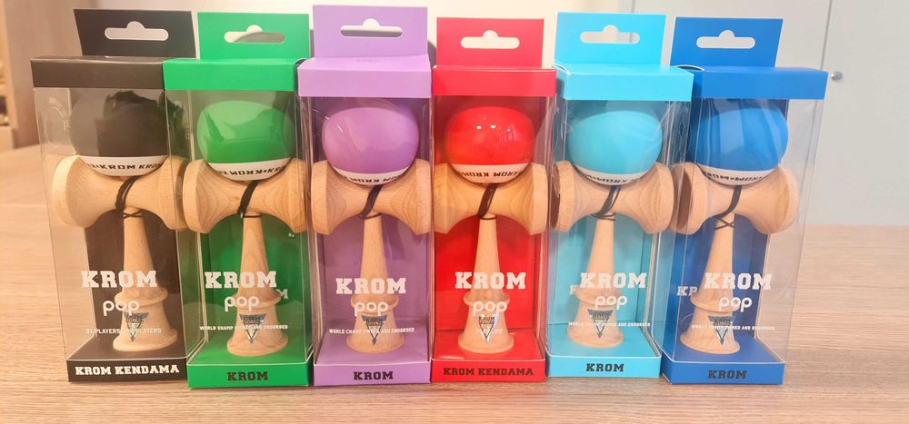 Kendama Krom Pop rubber sau sticky - diverse culori