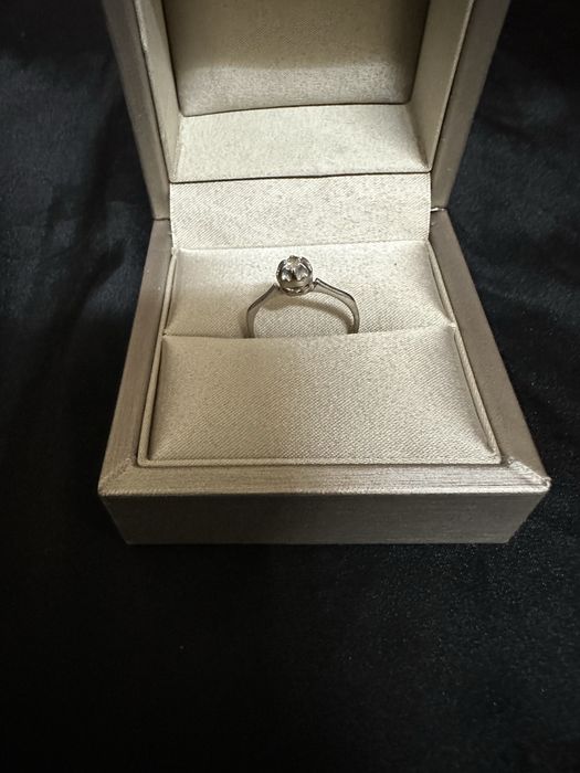 Inel din aur alb de 14k