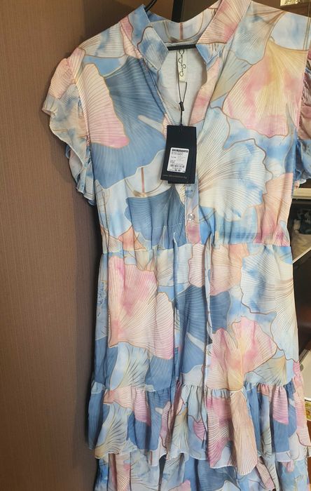 Нова рокля с етикет-лятна, ефирна, размер L