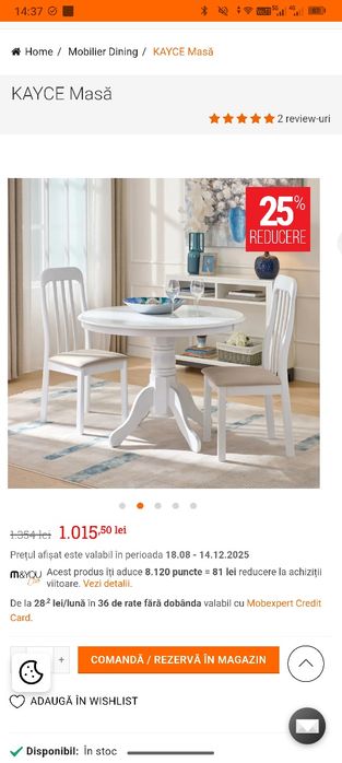 Superoferta!! Masa Mobexpert că nouă