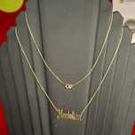 ( B30433.1 / Ag28 Doi Baieti ) Lant Aur 14K - 3.78 grame / 1380 lei