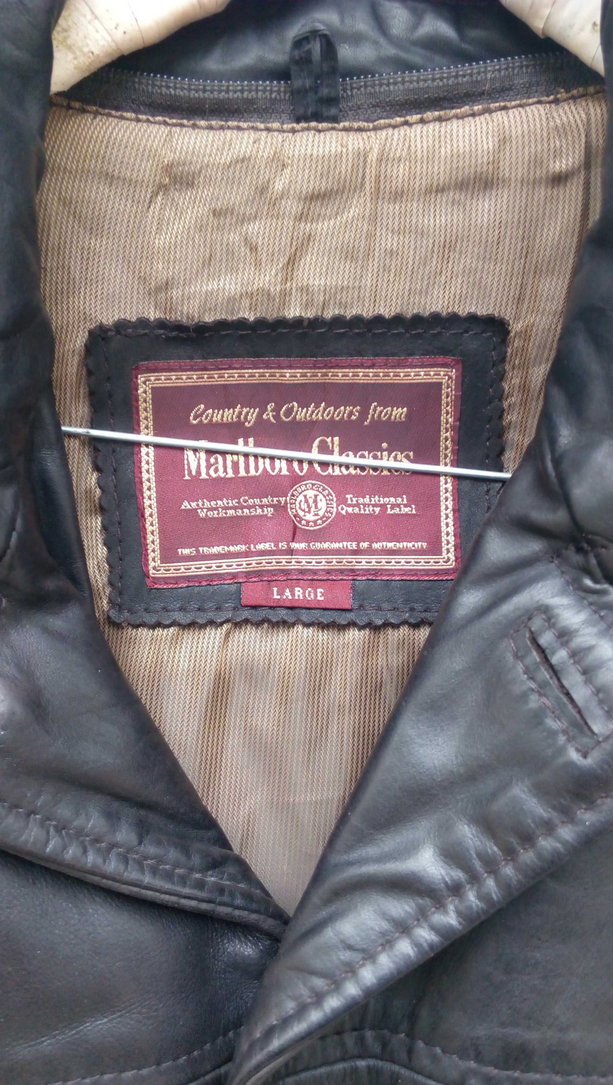 ''Marlboro Classics''оригинално мъжко кожено яке-шуба Л размер