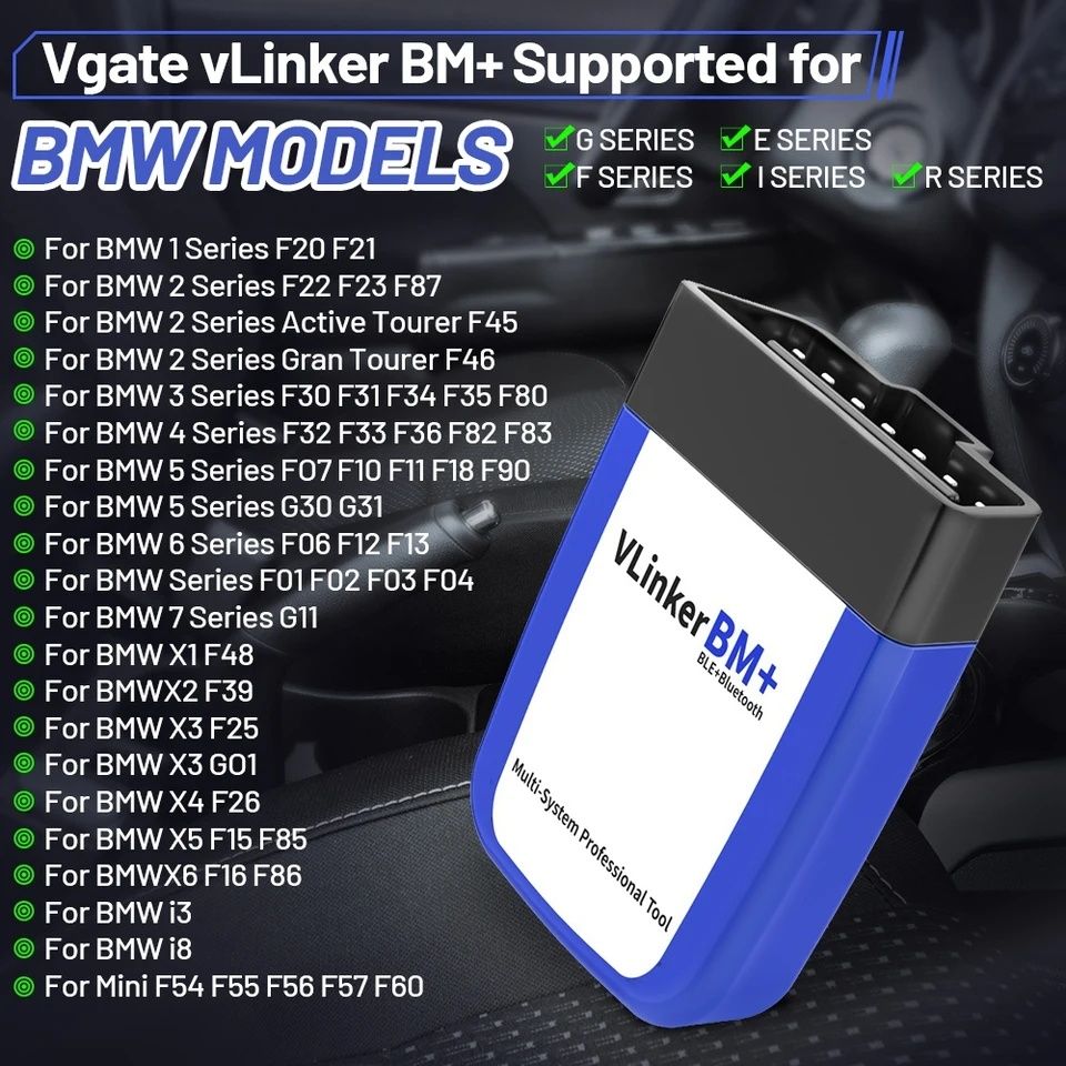 Vlinker BM+ Bimmer Code Tester BMW Activare Funcții Codare Sport+ etc