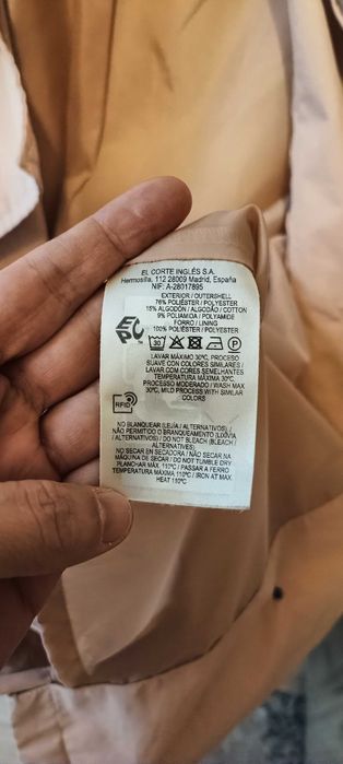 Trenci elegant roz dama,brand spaniol,măsura L-XL