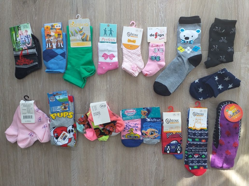 НОВИ чорапки за бебета и деца с герои - Paw patrol, Disney и други!