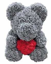 Ursulet din trandafiri de spuma de 40 cm cadoul ideal 170 lei