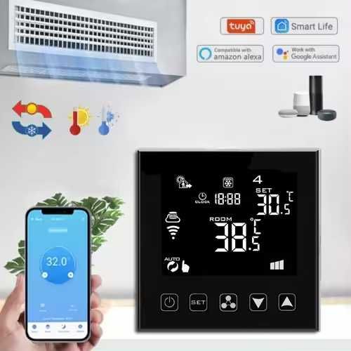 Termostat smart HYSEN HY603-WIFI-AC Tuya, ventiloconvertor TR GRATIS