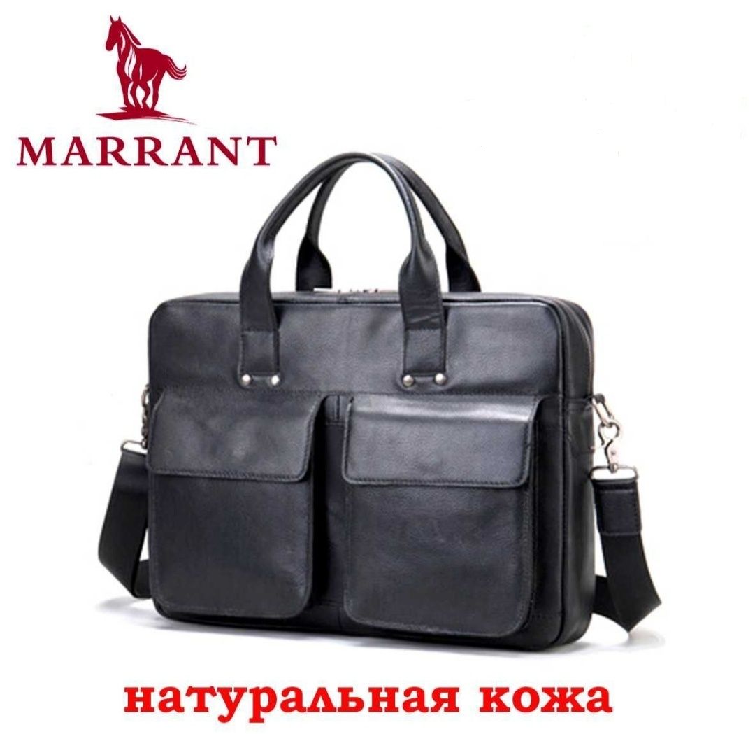 Кожаная сумка для ноутбука.