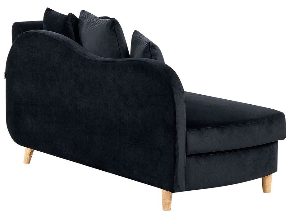 SS21! NOU Canapea tip șezlong MERI, catifea, dreapta, ladă depozitare