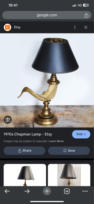 Антикварни настолни лампи Chapman 1970