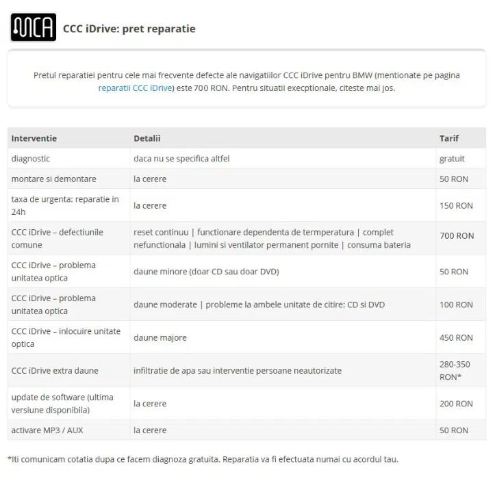 Reparatii CCC BMW/iDrive | BMW E6x, E7x, E8x, E9x, Mini Cooper