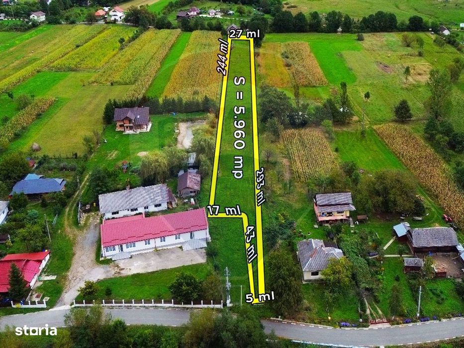 Teren de vânzare 5,960mp Unguras