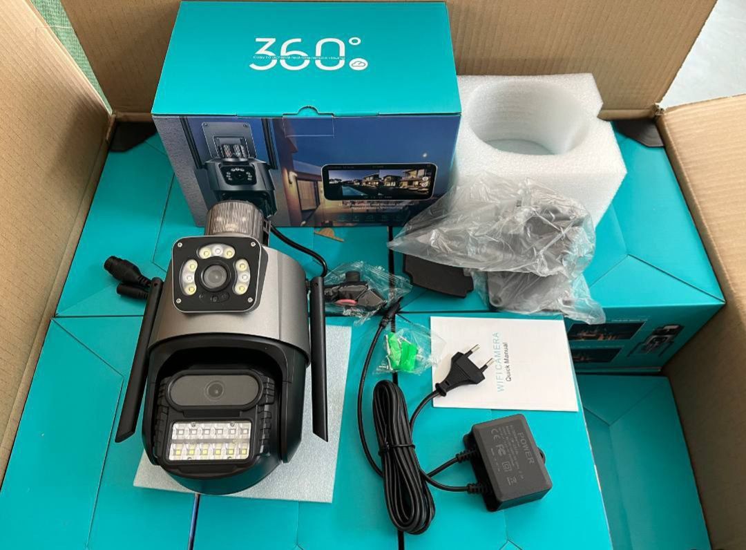 Video kuzatuv kameralar.4G,Wifi.360 gradusli smart IP