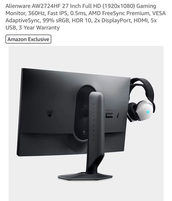 Alienware 27’inch 360hz monitor