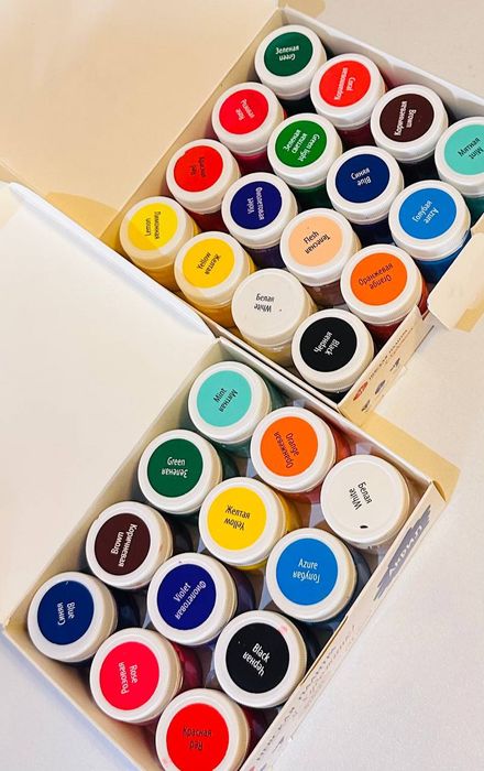 Художественных гуашевых красок,палитра Невская,акрил,краска