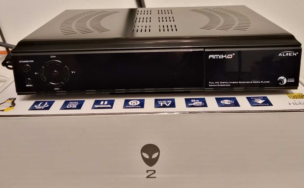 сателитен приемник amiko alien2 с хибриден тунер