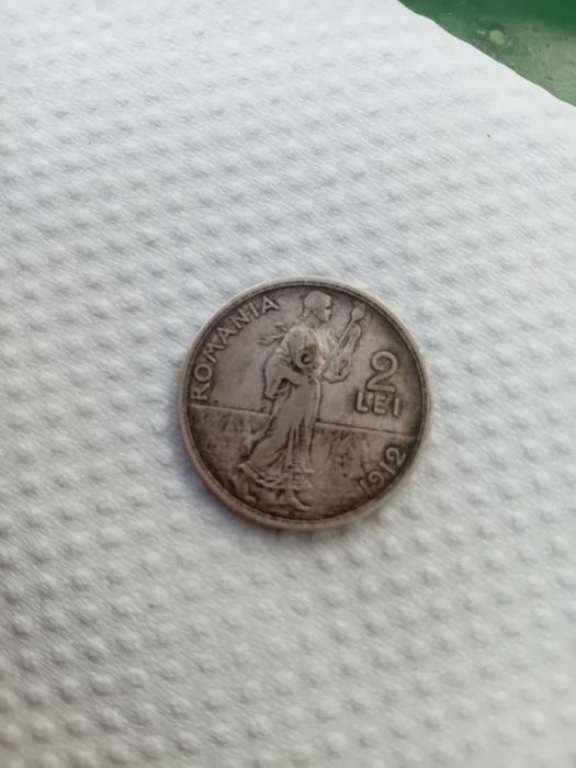 Moneda argint 2 lei 1912