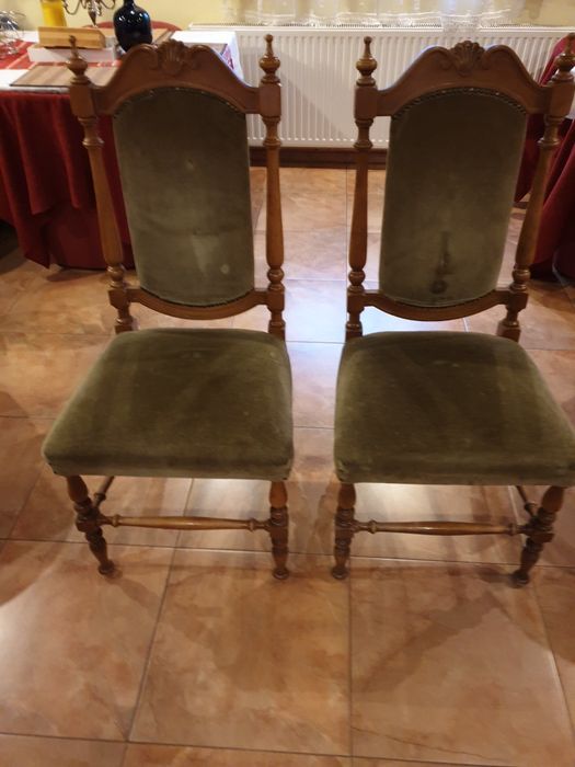 Scaune jilt din lemn 6 buc