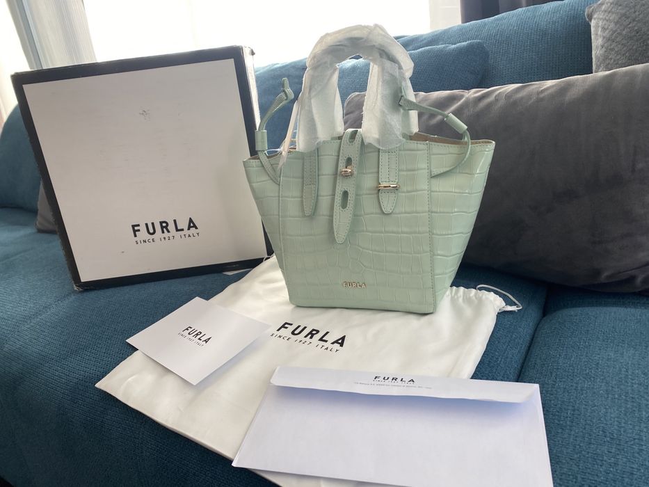 FURLA NET Tote Mini Menthe.100% оригинал с всички документи!Нов модел