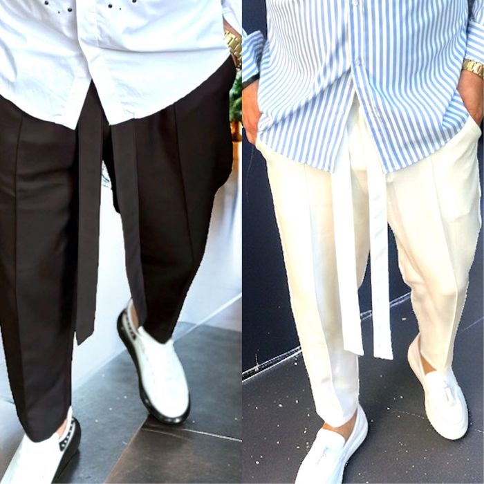 Pantaloni Casual/Elegant cu sireturi lungi! Calitate superioara!