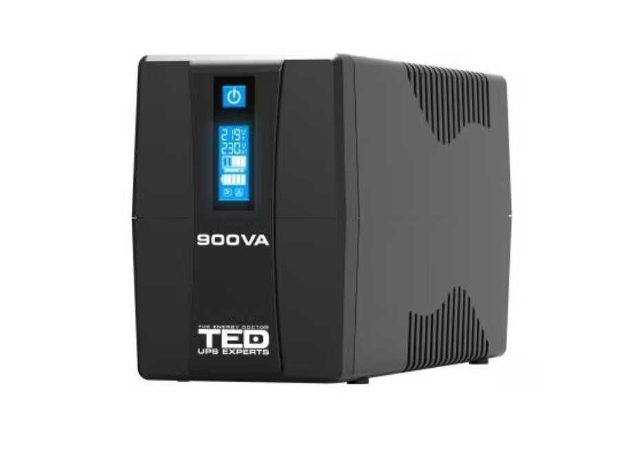 UPS 900VA / 500W cu LCD si 2 prize Line Interactive, TED Electric